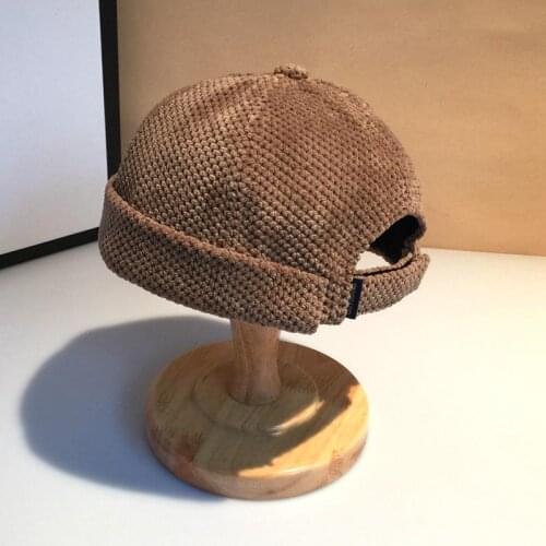 Fashion Vintage Caps Men Fisherman Beanies Cotton Round Hat Autumn Spring Winter Turn Up Retro Sailorcap Brimless Women Caps