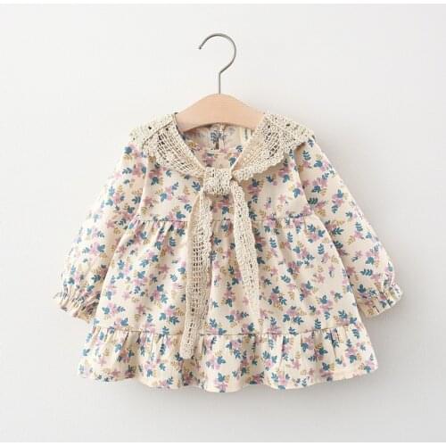 Newborn baby girls Clothes for spring girls babies floral dress 1 2 year clothing infant birthday party princess dresses dress