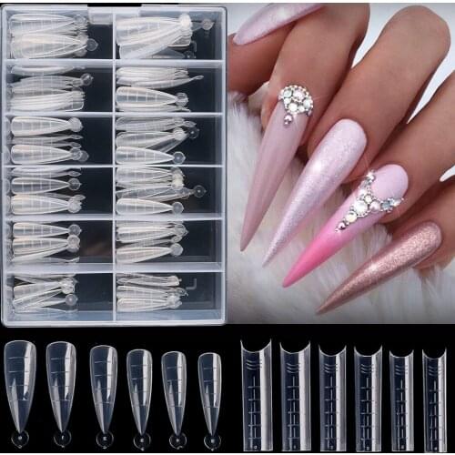 Full Cover Sculpted Water droplets Nail Tips Fake Finger Polish Extension Tips Quick Building Mold False Tips Manicuring Tools