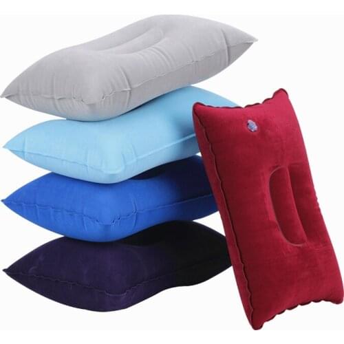 Portable Ultralight Inflatable PVC Nylon Air Pillows Camping Sleep Cushion Travel Hiking Beach Car Plane Head Rest Camp Gears