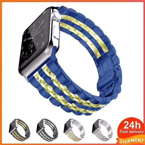Stainless Steel Metal Strap for Apple Watch Band 6 SE 5 4 3 40mm 44mm 38mm 42mm Replacement Wrist Strap for IWatch 6 5 Bracelet