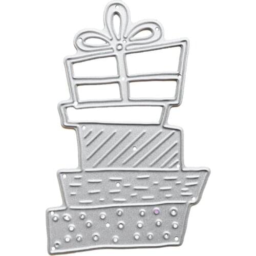 4XFA Christmas Box Metal Cutting Dies Stencil DIY Scrapbooking Album Stamp Paper Card Embossing Decor Crafts