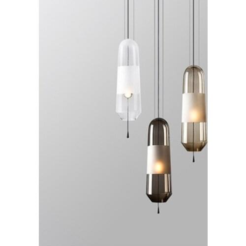 Modern Crystal Glass Ball Pendant Lights Nordic Gold LED Hanging Lamp Bedroom Suspension Luminaire Loft Industrial Home Decor