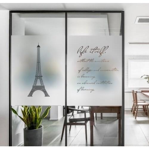 English Letters Glass Static Window Film Privacy Polyethylene Opaque Protection of Privacy Window Stickers Home Decor