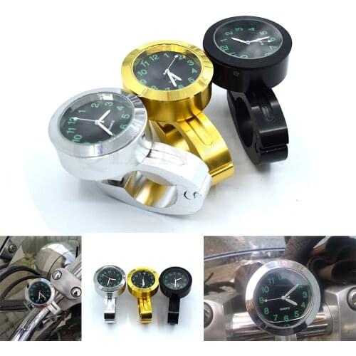 Universal 7/8" Motorcycle Accessory Handlebar Mount Clock Watch Black/Gold/Silver For KTM 690 DUKE 990 1290 SUPER DUKE RC8/R