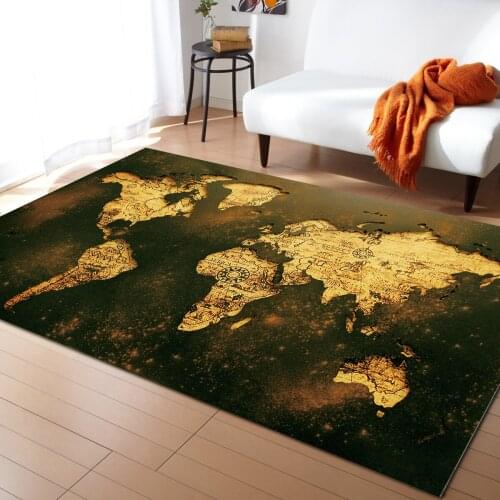 Wold Map Vintage Modern Kitchen Mat Long Bedroom Entrance Doormat Home Floor Decoration Living Room Carpet Rug