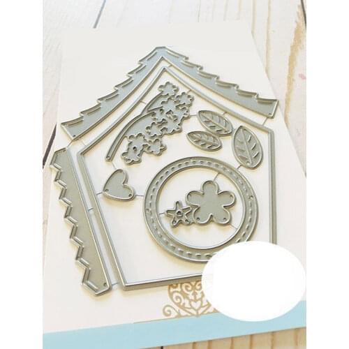 Small house birds nest metal die cutting 2021 new diy die molds scrapbooking paper making cuts crafts big die Template Handmade