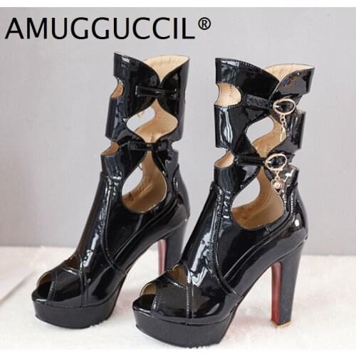 2021 New Plus Big Size 32-49 Black Beige Brown Buckle Fashion Sexy High Heel Platform Female Lady Shoes Women Pumps D1371