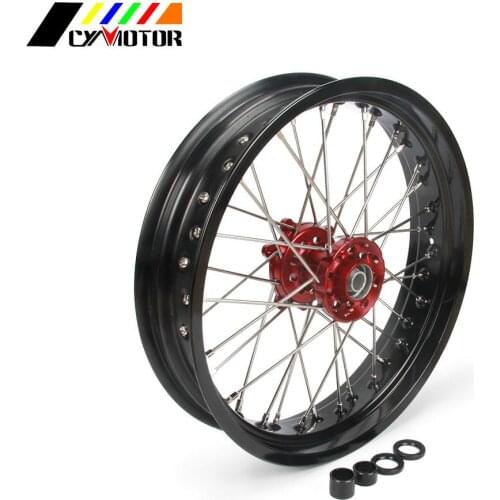21*1.6 17*3.5 Front Rear Wheel Rims Complete Hub 36 Spokes for Honda CR 125 CR 250 02-13 CRF 250R CRF 450R 250X 04-13 Supermoto