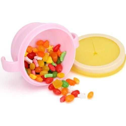 250ML Baby Japan Style Anti- Spill Double Handle Cookies Storage Boxes Lovely Kids Snack Cookie Jar Snack Cup Bowl