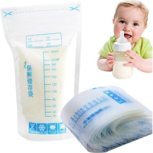 30PCS Breast Milk Bag Storage Freeze 250ml Bottle Safer Waterproof Sealed Protection Independent Packaging Baby Feeding Product