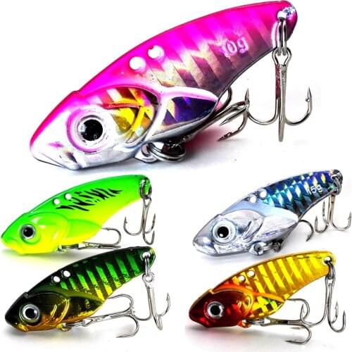 5g 7g 10g 15g 20g Metal VIB Lures Fishing Lure Vibration Spoon Hard Baits with Feather Crankbait Wobbler Swimbait Cicada VIB Tac