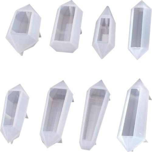 8 Pcs/set Crystal Epoxy Mould DIY Pendant Necklace Jewelry Decorative Silicone Mold Set