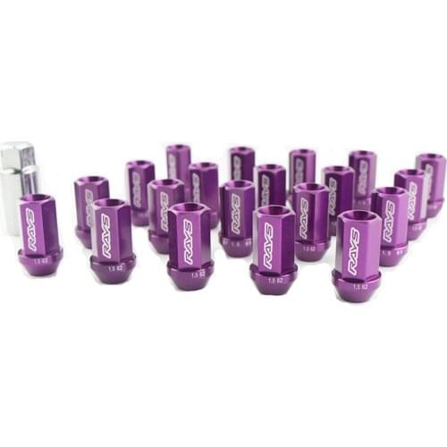 Aluminum Wheel Lock Nuts Racing Lug Nuts Length 42MM 12x1.5/1.25 for RAYS Car Accessories universial