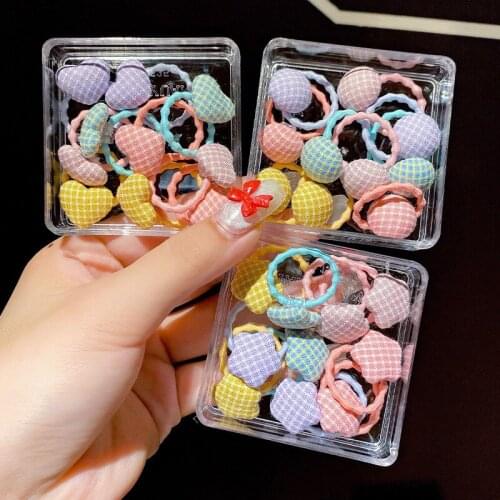 10pcs Elastic Hair Band for Baby Kid Girl Cute Cartoon Wave point Hair Rope Ring Tie Small Cute Hair Accessories