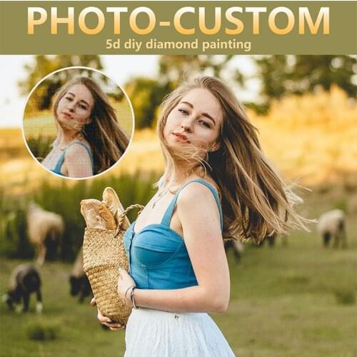 Photo Custom DIY 5D Diamond Painting Full Square/Round Drill Resin Diamond Embroidery Pictures Cross Stitch Kits Private Gift