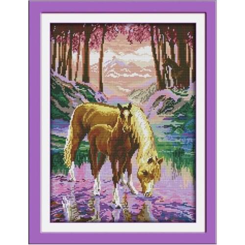 Joy Sunday Cross Stitch Kits Embroidery Needlework The Silent Valley Counted Thread 11CT 14CT Printed Stamped Canvas Fabric Sets