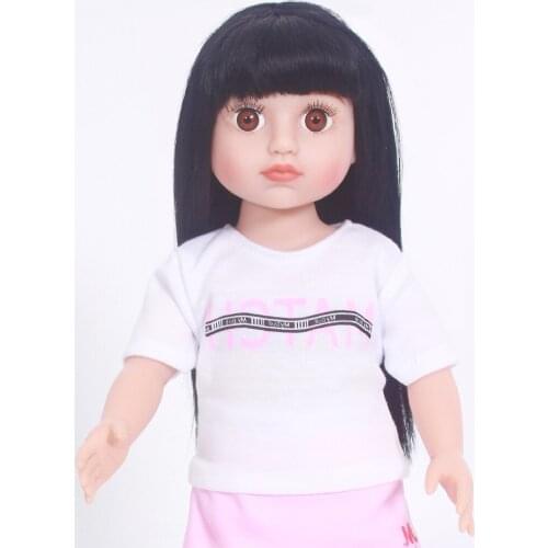 Reborn baby toy dolls 18"45cm soft silicone vinyl reborn baby girl dolls bebes reborn bonecas play house toys child plamates