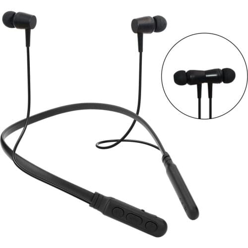 Magnetic Suction Neckband Wireless Bluetooth Headset With Mic Cell Phone Universal Hands Free Music Running Sport Stereo