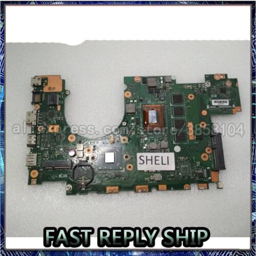 SHELI For Asus X402CA X502CA Motherboard with I3-3217U cpu 4GB memory REV2.1