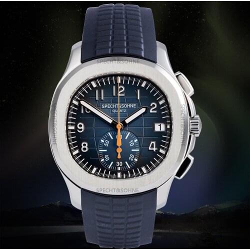 Relojes Hombre SPECHT&SOHNE 2021 New Hot Watches Men Luxury Brand Male Chronograph Sport Wristatch Rubber Steel Quartz Watch