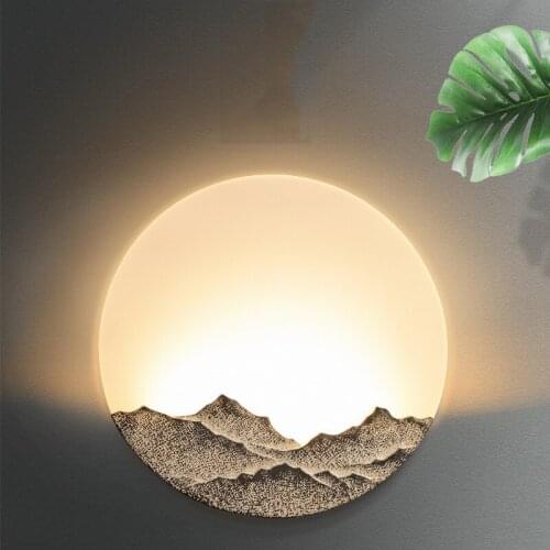 New Chinese Style Wall Lamp LED Bedroom Creative Personality Bedside Lamp Zen Aisle Lamp Bedroom Lights Led Home Light Fixtures