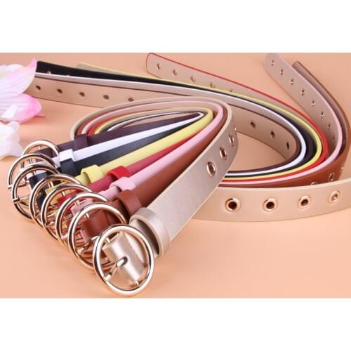 Newest Design Waist Belt Punk Hip-hop Trendy Women Belts Lady Fashion Gold Pin Buckle Leather Waistband Jeans