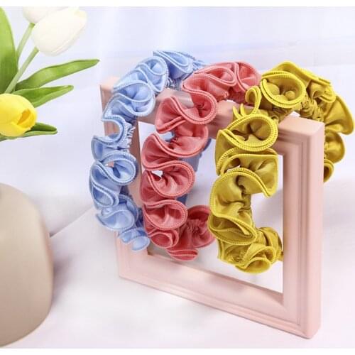 Retro Hair Hoop Ornament Fashion Hair Accessories Headwear for Women Lady Floral Solid Color Headband Vintage Hairbands