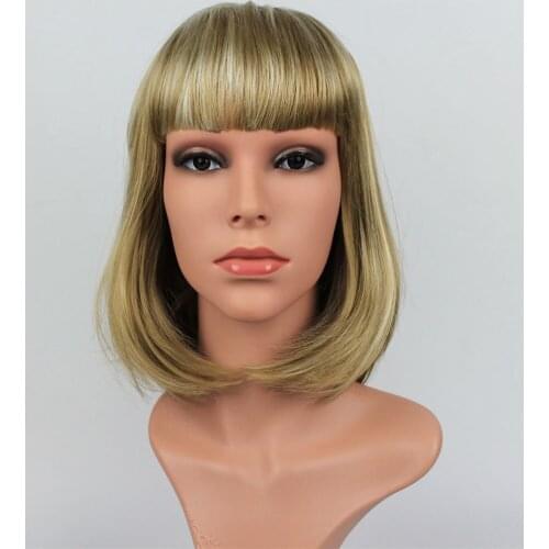 Realistic PE Female Mannequin Dummy Head With Hair ,D5-IDA,T25B