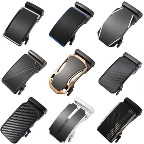 Mens Genuine Leather Belt Head, Belt Buckle, Leisure Belt Head Business Accessories Automatic Buckle Width 3.5CM