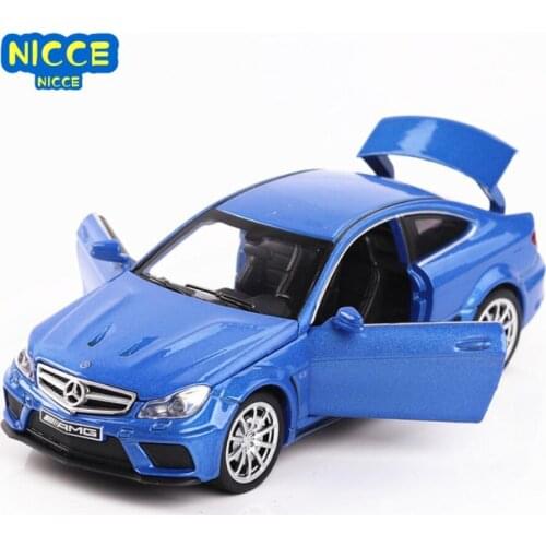 Nicce1:32 Scale Diecast Alloy Metal Luxury COUPE Car Model For C63 AMG Collection Vehicle Model Sound&Light Toys Car V052
