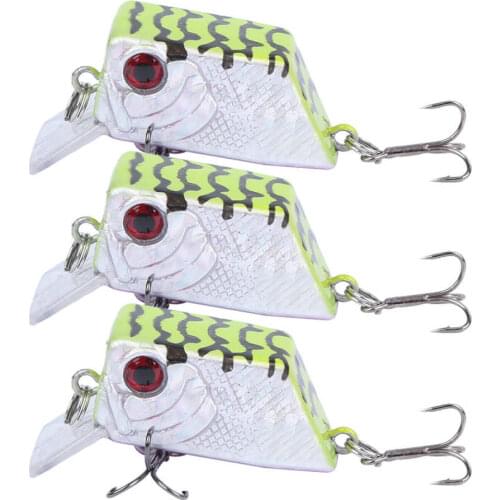 Fishing Lure 3pcs Mini Fishing Bait Artificial Simulation Lifelike Bait Fishing Tackle Tool