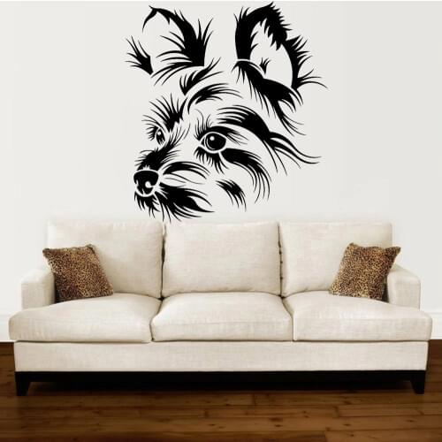Cartoon Dog Wall Stickers Pet Grooming Salon Home Decoration Vinyl Living Room Interior Waterproof Window Wall Decals Z006