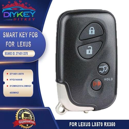 DIYKEY 271451-3370 E Board ID Smart Key Keyless Remote Fob for Lexus LX570 RX350 2008 -2016 FCCID: HYQ14AAB