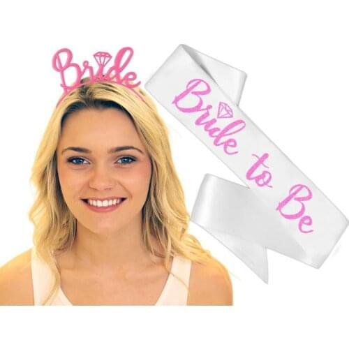 Team Bride to be Bridesmaid proposal gift crown Cosmetic bag Bachelorette hen Party Wedding engagement Bridal Shower decoration