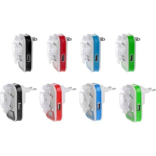 USB Universal Battery Charger LCD Indicator Screen EU/US Plug For Cell Phones