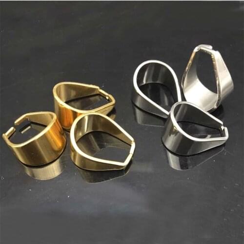 20pcs/lot Stainless Steel Thick Gold/Silver Tone Pinch Clips Bail Connectors DIY For Jewelry Accessories Marketing Findings