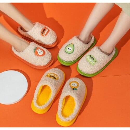 Women Cartoon Indoor Slippers Winter Slipper for Women Fluffy Fur Slipper Warm Soft Comfortable Plush Slipper Female Footwear