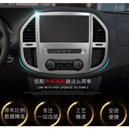 1PC ABS Chrome Car Air Conditioner Outlet Sticker Frame Cover Trims For Mercedes Benz Vito 2017 Car Styling Accessories