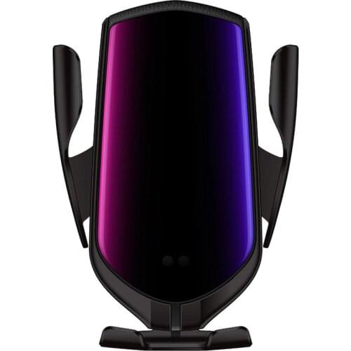 10W Car Wireless Charger R2 Automatic Clamping Infrared Induction Qi Wireless Charger Car Phone Holder For Samsung iPhone