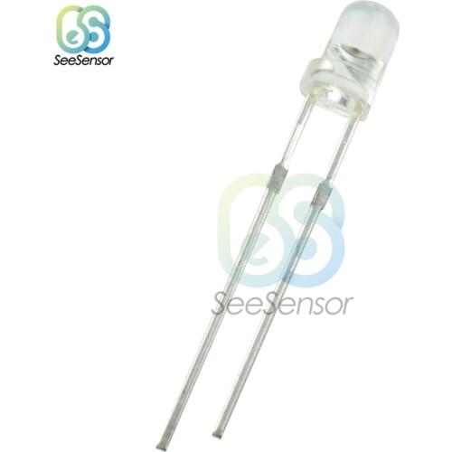 100Pcs Super Bright F5 5mm Round Purple LED UV Lamp Emitting Diode 390-395nm UV LED Light DIY Electronic Kits Lights