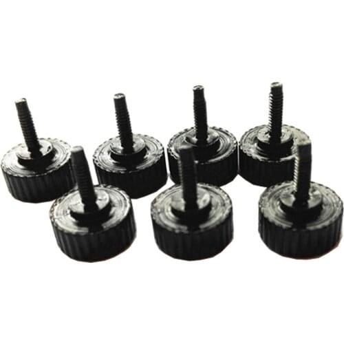 5Pcs M1.6 Flat Head Knurled Thumb Screws Zinc Plated Tighten Hand Twist Cylindrical Head Hand Bolts For Computer Case Screw