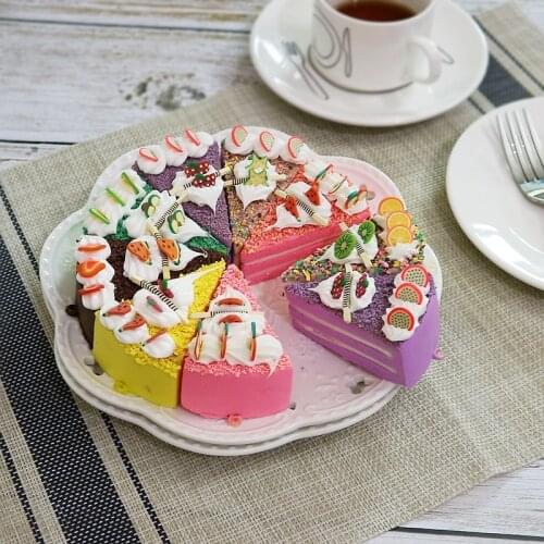 9pcs / set Simulation cake model fake food food wedding wedding cabinet decoration decoration shooting props childrens puzzle