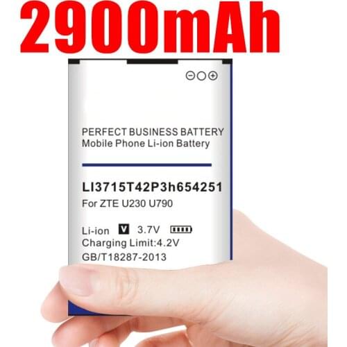 2900mAh LI3715T42P3h654251 Battery for ZTE U790 V790 N790 N790S U805 U230 U230 U215,U700,U600,R750,AC30,MF30AC33