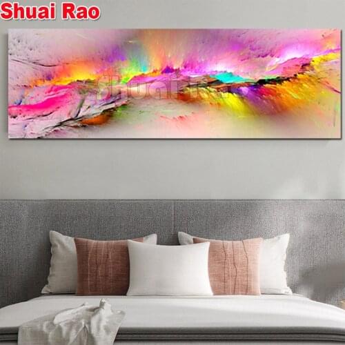 Large Beautiful fantasy cloud diamond embroidery mosaic Cross stitc diamond painting full square round diamonds landscape