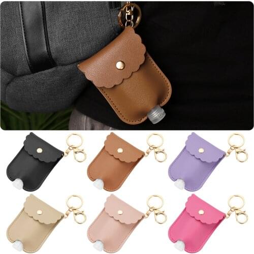 30ml Hand Washing Bottle Keychain Holder Flip Cap Reusable Travel Refillable Bottles Soap Containers with Keyring Portable