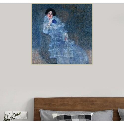 Citon Gustav Klimt《Marie Henneberg》Canvas Oil Painting Artwork Poster Picture Wall Decor Home Interior Living room Decoration
