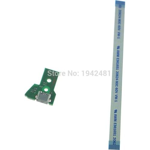 For PS4 Controller JDS-040 JDS040 PCB Cable + USB Charging Port Socket Charger Board JDS 040 20pcs=10sets/lot