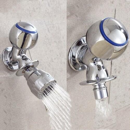 G1/2 Chrome-plated Washing Machine Brass Faucet Balcony Mop Pool Slow Open Tap Universal Rotating Kitchen Bathroom Bibcock