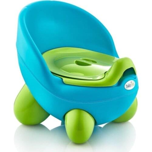 Tonton Potty Blue Baby Kids Toilet Alıştırıcı Potty Plastic Quality Handle, Potty Toilet seat Alıştırıcı